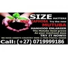 MUTUBA SEED PENIS ENLARGEMENT PRODUCT WHATSAPP/CALL +27719999186 PROF ZAPHOSA