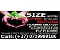 MUTUBA SEED PENIS ENLARGEMENT PRODUCT WHATSAPP/CALL +27719999186 PROF ZAPHOSA